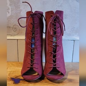 JustFab burgundy boots